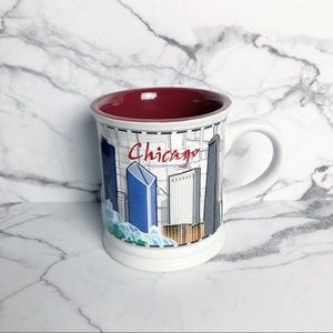 CHICAGO EMBOSSED CERAMIC COFFEE MUG CUP